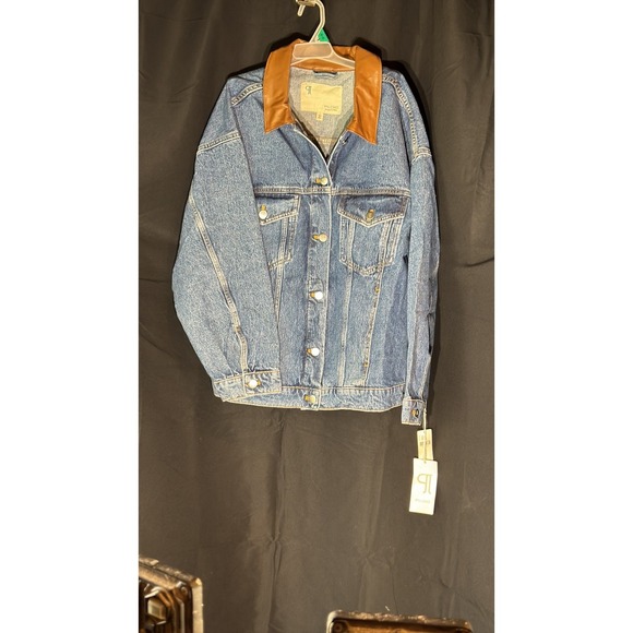 Pilcro Jackets & Blazers - NWT Pilcro and the Letterpress Denim Jacket with Faux Leather Collar